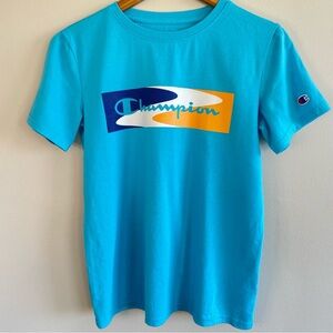 Champion Youth Short Sleeve T-Shirt Blue Size XL
